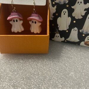NIB Cowgirl Ghost Halloween Dangle Earrings